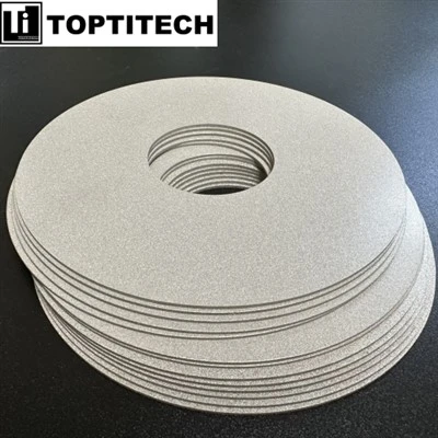 Elemento de filtro Titanium poroso do disco de 10 mícrons para o serviço gasoso