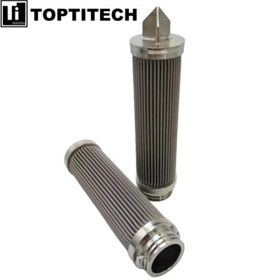 Cartucho plissado de aço inoxidável 316 SS 10 polegadas